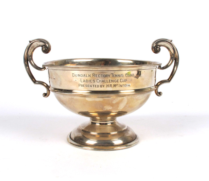 Tennis, Dundalk Rectory Tennis Club silver trophy at Whyte's Auctions