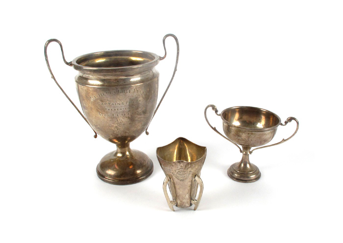 1929 - 1932 Three silver golf trophies at Whyte's Auctions