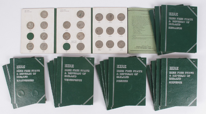 Ireland. Collections in printed folders halfpenny to halfcrown. at Whyte's Auctions