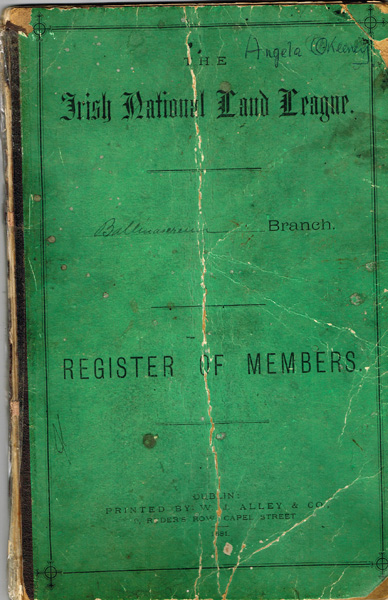 1881-1886 Irish National League Ballinascreen Branch, Co. Derry, Register of Members. at Whyte's Auctions