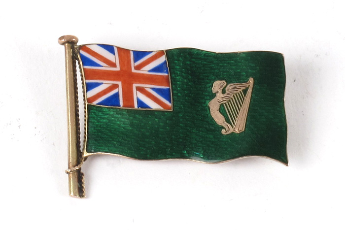 19th century Gold green ensign brooch. at Whyte's Auctions