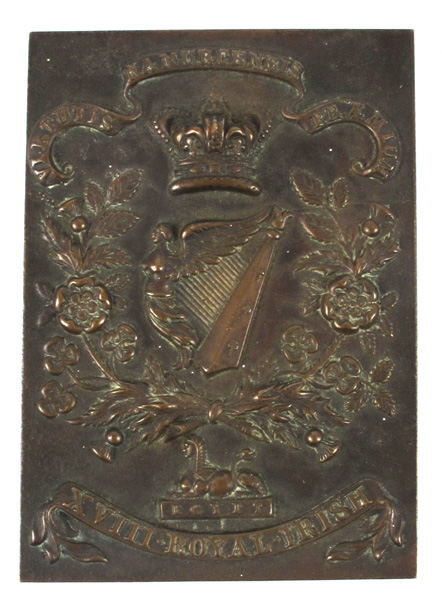 Pre-1881 Royal Irish Regiment cross belt plate. at Whyte's Auctions