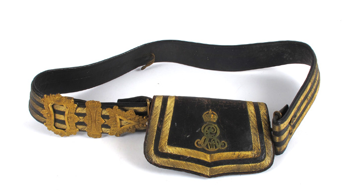 Edward VII Officer's cross belt and pouch. at Whyte's Auctions