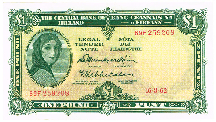 Central Bank 'Lady Lavery' One Pound and Five Pounds collection 1962-76 at Whyte's Auctions