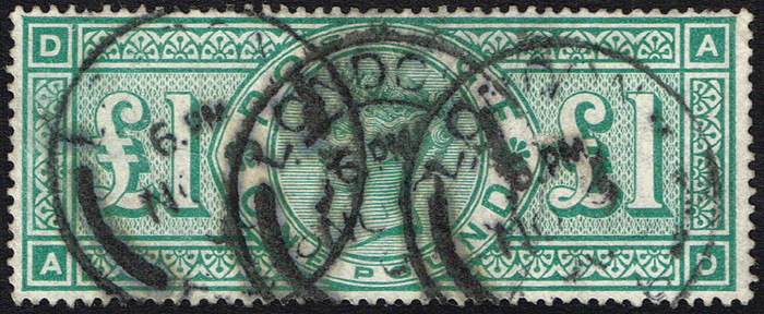 Great Britain. 1887-92 Jubilee 1 green. at Whyte's Auctions