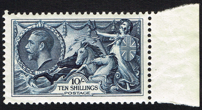 Great Britain. 1934 Seahorse, re-engraved issue, 10s. at Whyte's Auctions