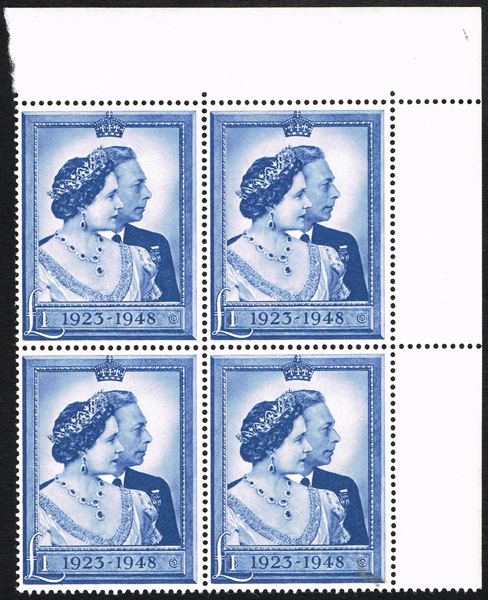 Great Britain. George VI and Elizabeth II collection of high value mint blocks. at Whyte's Auctions