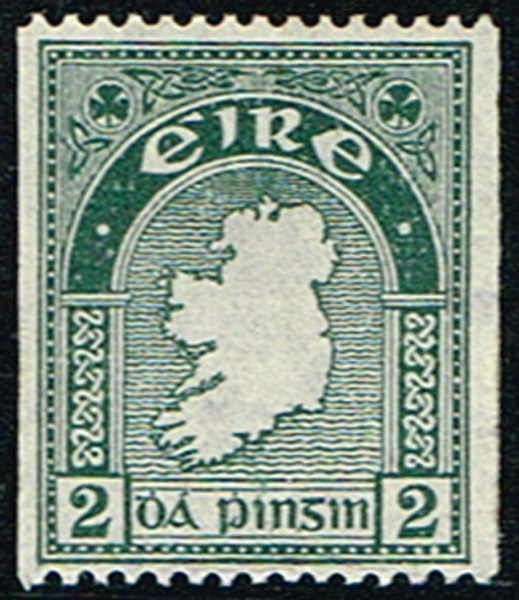 Ireland. 1935 2d perforated 15 x imperforate coil stamp. A great philatelic rarity. at Whyte's Auctions