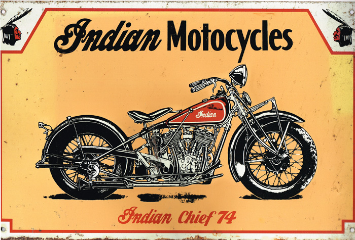 Indian Motorcycles enamel signs at Whyte's Auctions