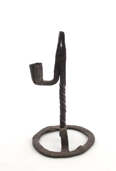 Late 18th century / early 19th century Irish wrought iron rush light. at Whyte's Auctions