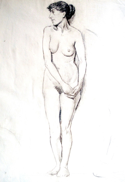 Constance Gore-Booth Countess Markievicz (1868-1927) NUDE STUDY OF A YOUNG WOMAN at Whyte's Auctions