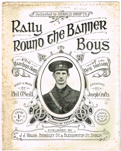 Rally Round the Banner Boys", sheet music" at Whyte's Auctions