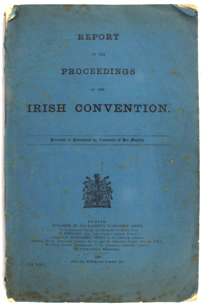Two Dil Eireann reports and Proceedings of Irish Convention. at Whyte's Auctions