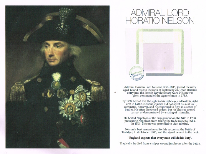 Admiral Lord Nelson, a strand of his hair. at Whyte's Auctions