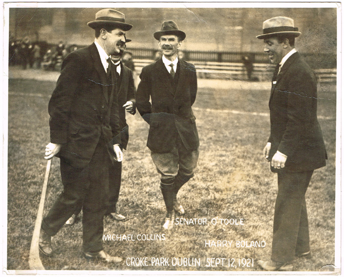 1921 (September 12) Michael Collins and Harry Boland at Croke Park, photograph. at Whyte's Auctions
