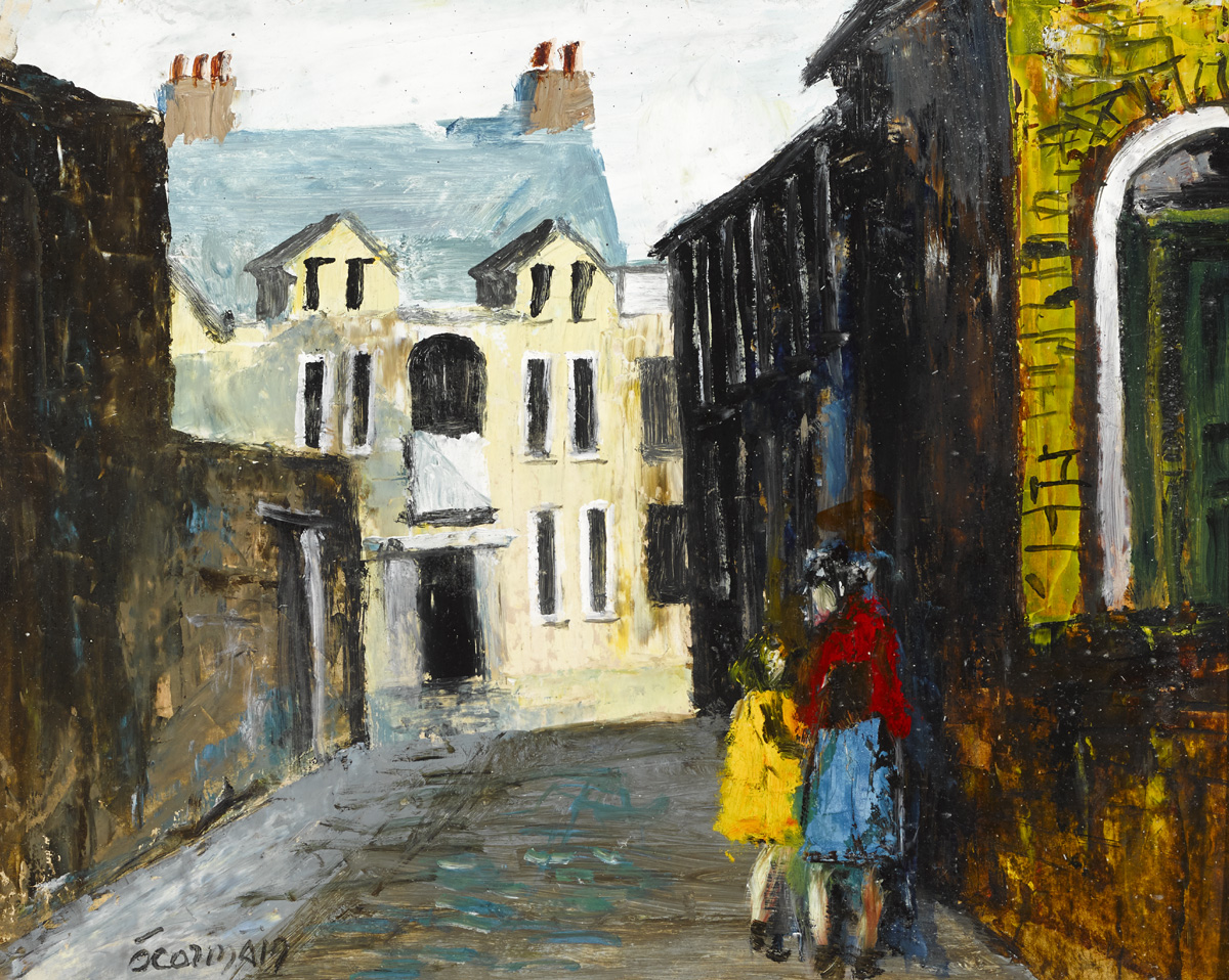 VIEW OF LEE DUNNE'S HOME, MOUNT PLEASANT BUILDING'S, RATHMINES by S�amus � Colm�in (1925-1990) at Whyte's Auctions