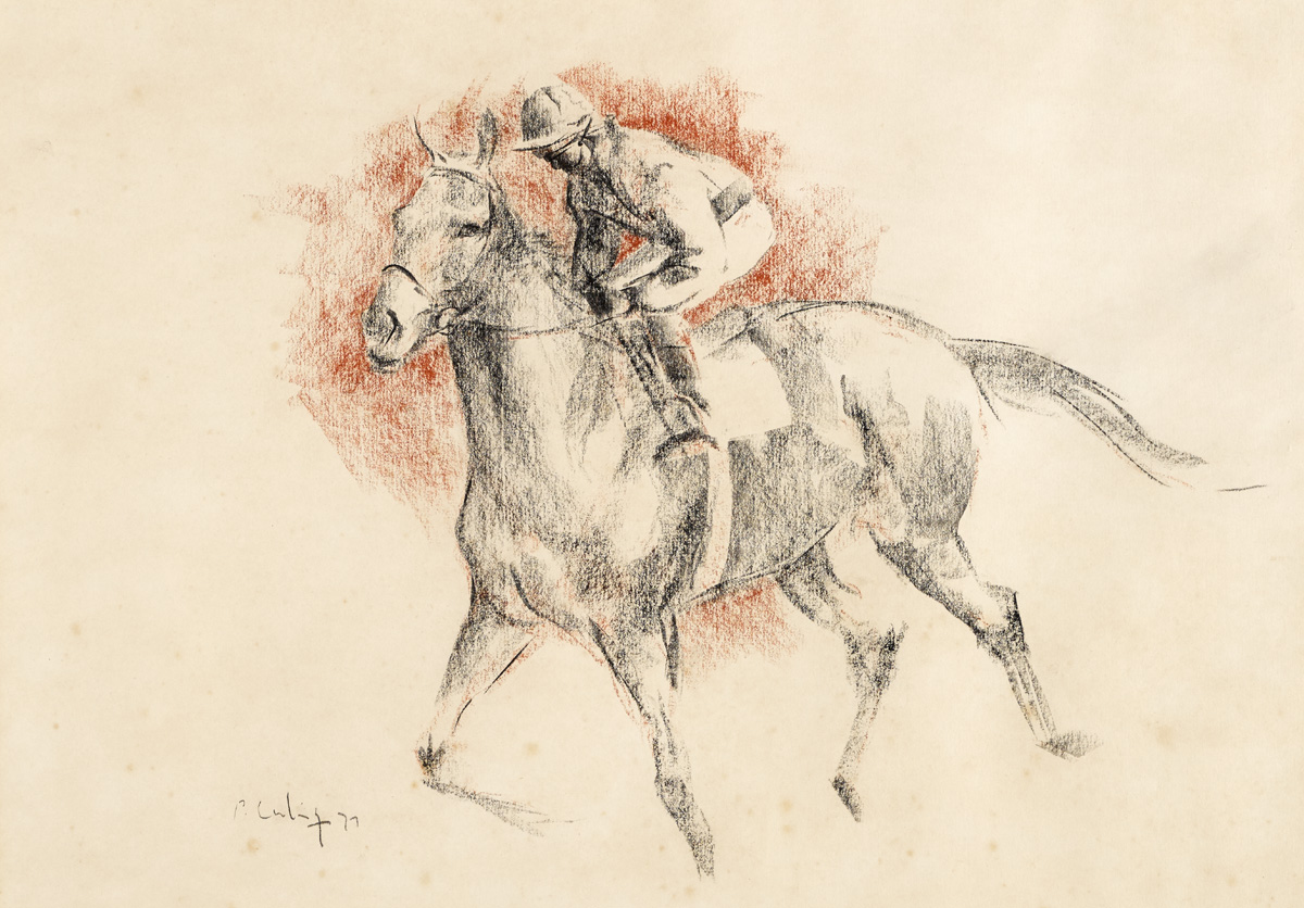 HORSE AND RIDER, 1979 by Peter Curling (b.1955) at Whyte's Auctions