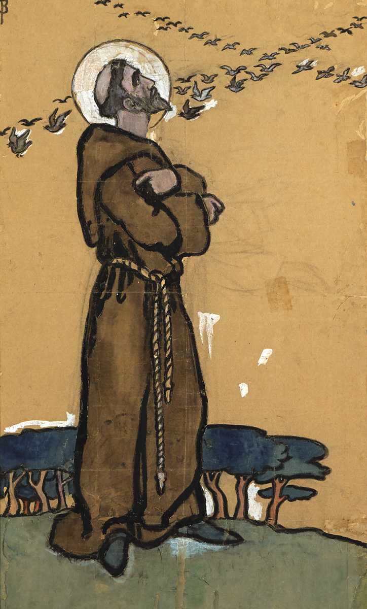 SAINT FRANCIS OF ASSISI, c.1903 by Jack Butler Yeats RHA (1871-1957) at Whyte's Auctions