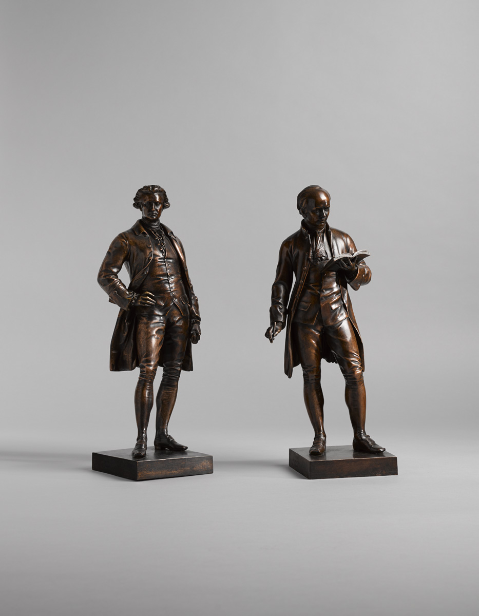 STATUES OF OLIVER GOLDSMITH & EDMUND BURKE (A PAIR) by John Henry Foley RA RHA (1818-1874) at Whyte's Auctions