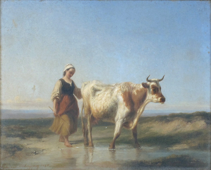 PASTORAL SCENE, 1845 by Edmond Jean-Baptiste Tschaggeny sold for 800 at Whyte's Auctions