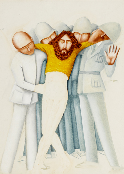 JESUS AND THE POLICEMEN by Barry Castle (1935-2006) at Whyte's Auctions
