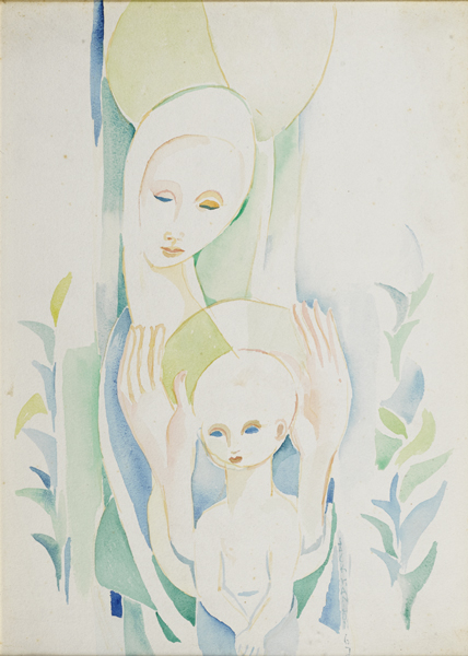 MADONNA & CHILD by Father Jack P. Hanlon sold for 560 at Whyte's Auctions