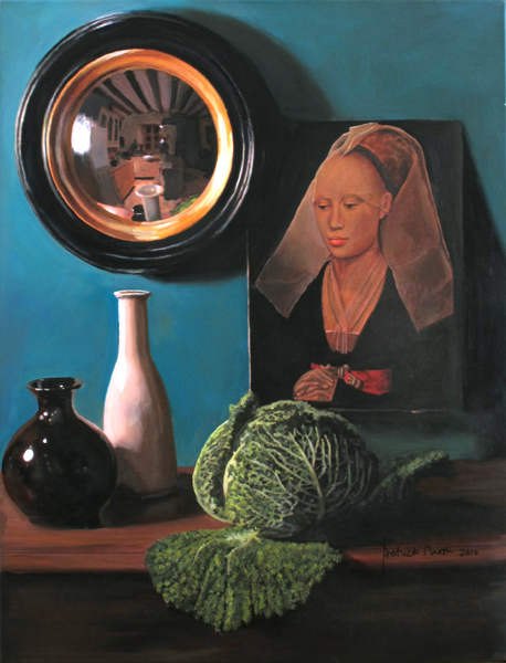 STILL LIFE WITH PORTRAIT BY VAN EYCK by Patrick Marsh (English, b.1943) (English, b.1943) at Whyte's Auctions