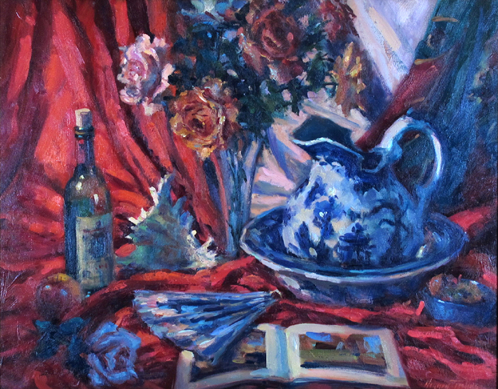 STILL LIFE WITH ROSES AND JUG by Norman Teeling (b.1944) at Whyte's Auctions