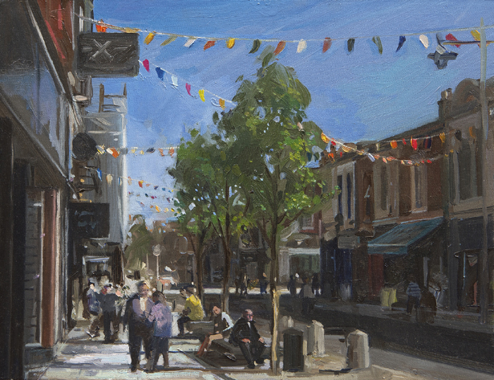 SUMMER, DN LAOGHAIRE MAIN STREET, 2010 by Oisn Roche (b.1973) at Whyte's Auctions