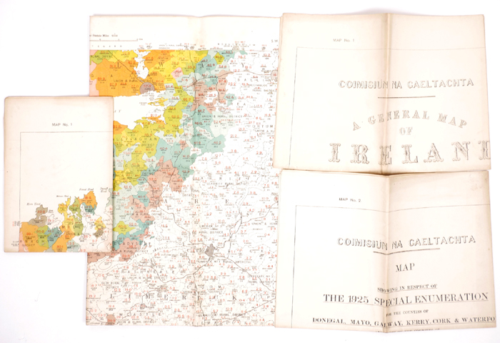 1911-1925 Maps of Ireland showing Irish speaking regions. at Whyte's Auctions