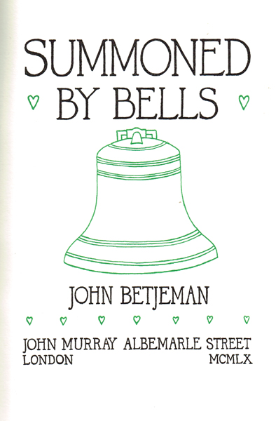 Betjeman, John. Summoned By Bells, signed limited edition. at Whyte's Auctions