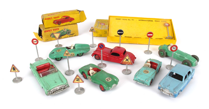 Dinky Toys, Jaguar XK120 Coupe and a collection of other model cars. at Whyte's Auctions