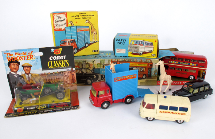 Corgi. Three mint and boxed models and a gift set.
 at Whyte's Auctions
