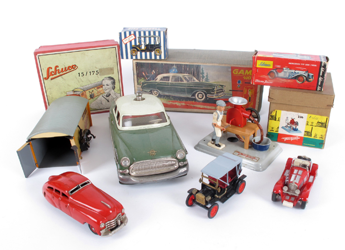 German tin-plate and die-cast models, boxed. at Whyte's Auctions