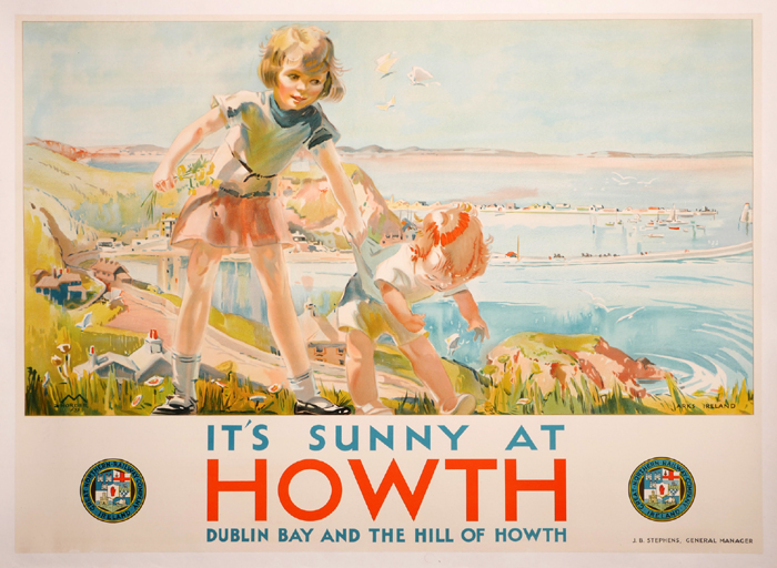 1931 Travel Poster, 'It's Sunny at Howth' at Whyte's Auctions