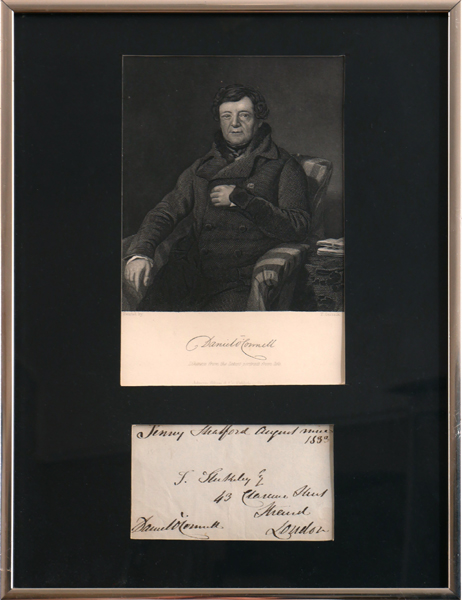 1833 Daniel O'Connell, signed Free post cover at Whyte's Auctions
