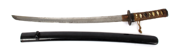 1860s Japanese wakizashi short-sword in Satsuma Rebellion mounts at Whyte's Auctions