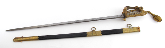 Edward VII Naval officer's sword, retailed by Vesey, Portsmouth at Whyte's Auctions