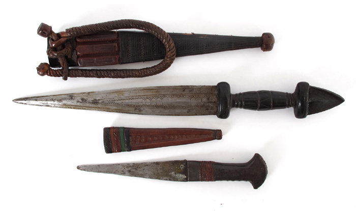 1960s Congo, Civil War, two tribal ceremonial daggers at Whyte's Auctions