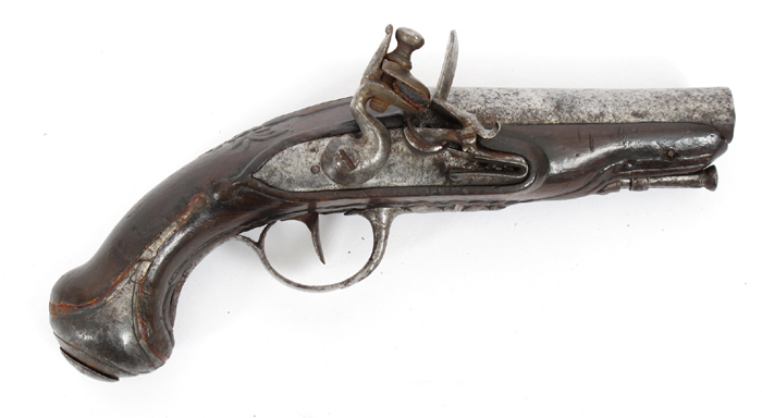 1780s flintlock pistol by G. Massin.
 at Whyte's Auctions