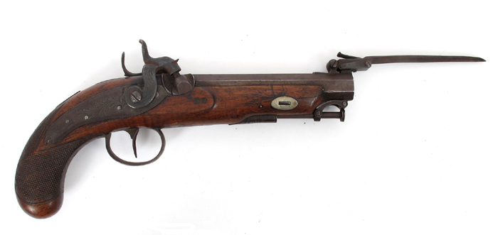 1830s English bayonet pistol.
 at Whyte's Auctions