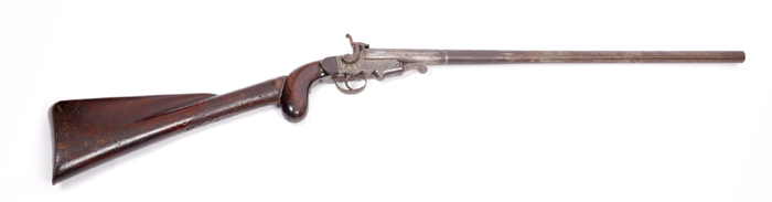 1890s French folding poacher's gun.
 at Whyte's Auctions