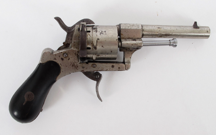 Circa 1895 Continental pin-fire revolver. at Whyte's Auctions