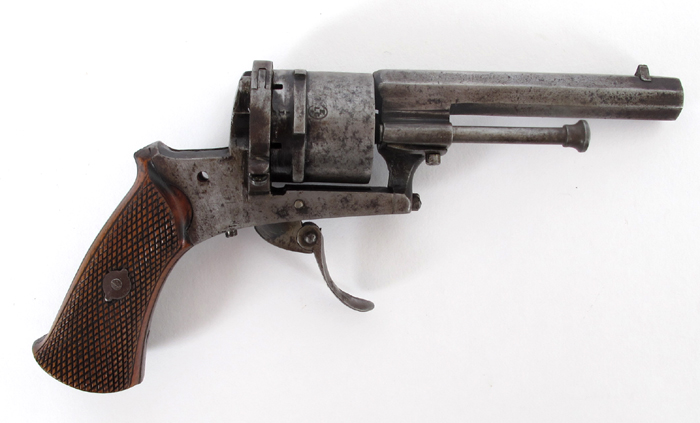 Circa 1895 Belgian pin-fire revolver. at Whyte's Auctions