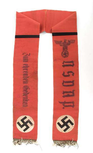1939-1945 German Third Reich. NSDAP funeral sash. at Whyte's Auctions