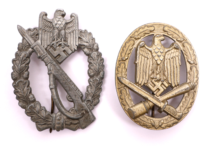 1939-1945 German Third Reich, Infantry Assault badge and a General Assault badge. at Whyte's Auctions
