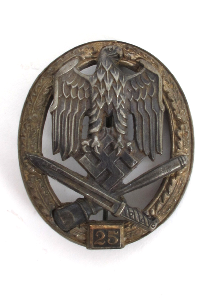 1939-1945 German Third Reich, Wehrmacht General Assault badge, 25 engagements. at Whyte's Auctions