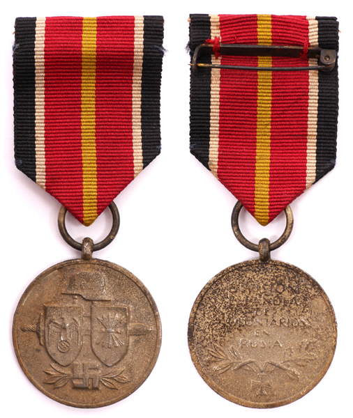 1944-1945 German Third Reich, Spanish Blue Legion medal. at Whyte's Auctions