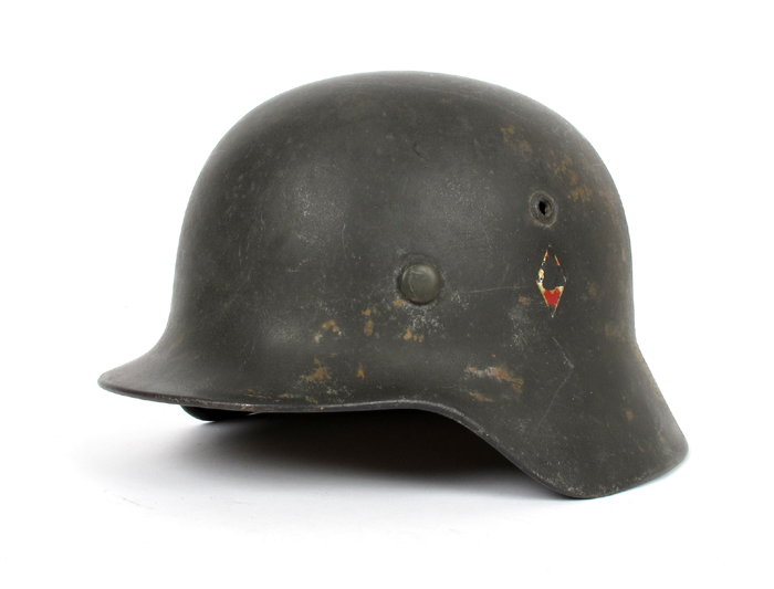 1939-1945 German Third Reich, M35 single decal Hitler Youth helmet. at Whyte's Auctions