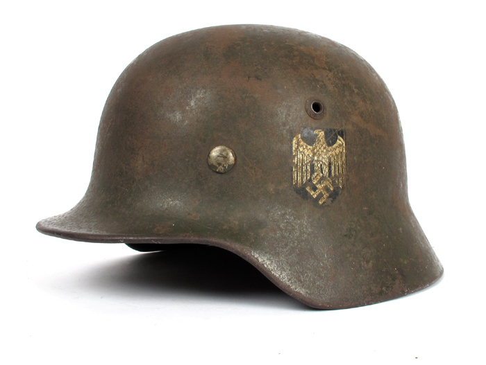 1939-1945 German Third Reich, M35 double decal Army helmet. at Whyte's Auctions